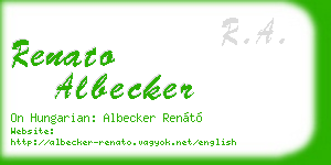 renato albecker business card